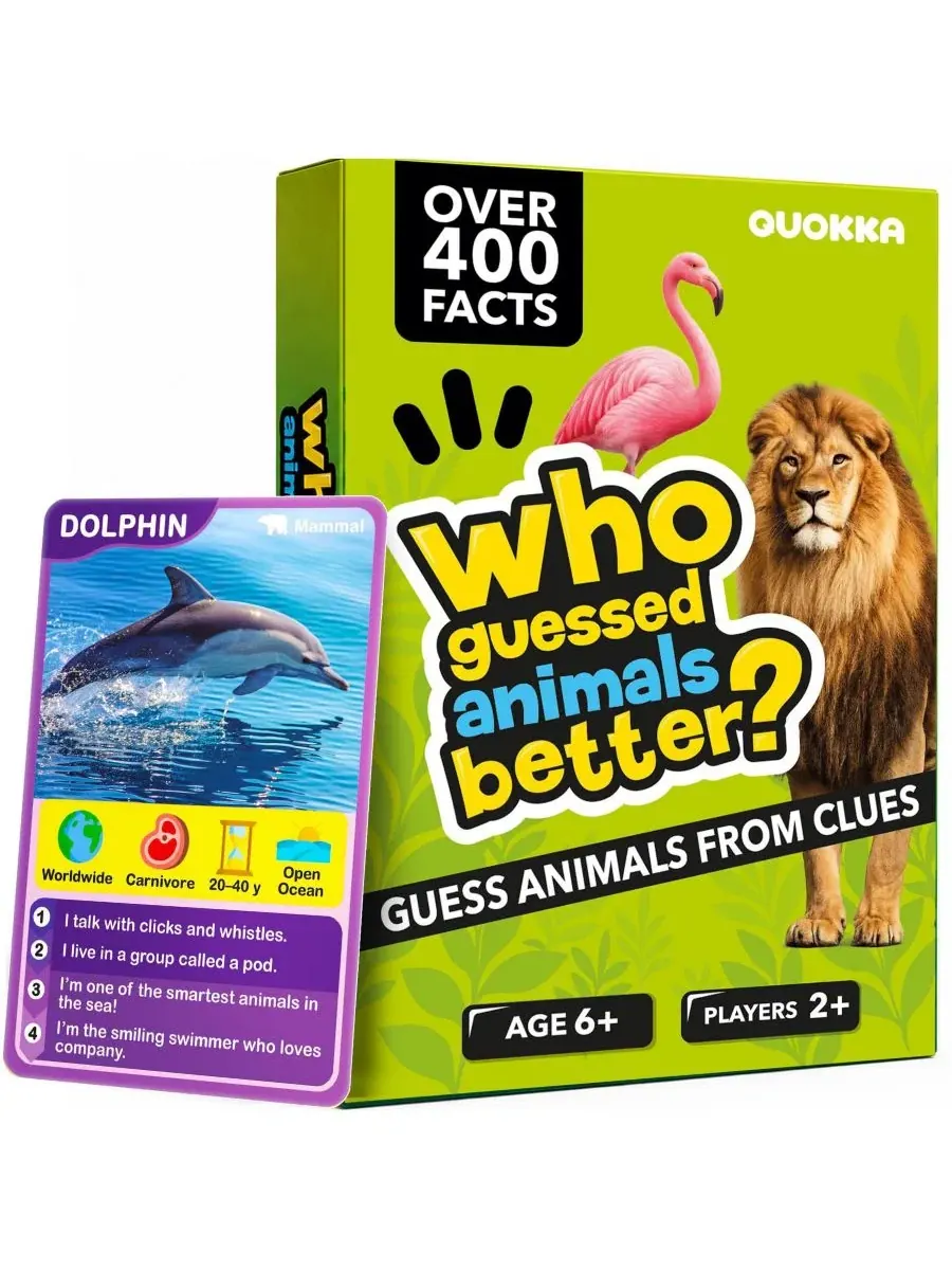 Настольная игра-викторина QUOKKA Who Guess It Better, Animals vol 2