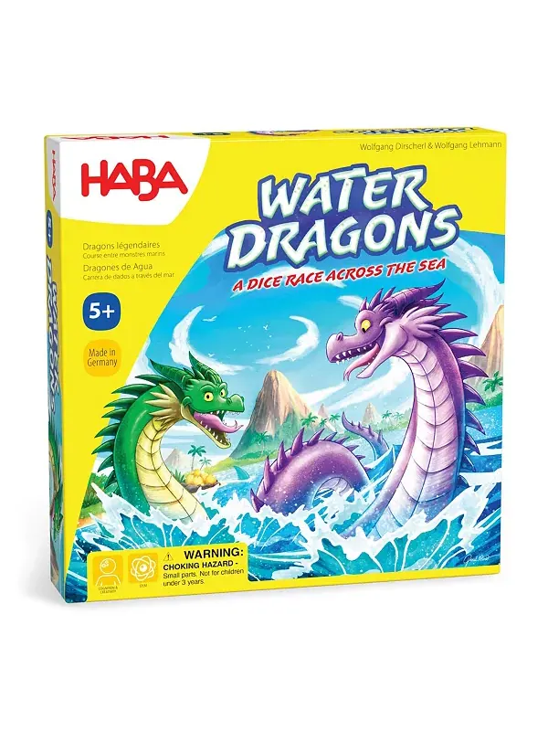Водные драконы: детская настольная игра и динамичная игра с кубиками из дерева для детей от 5 лет