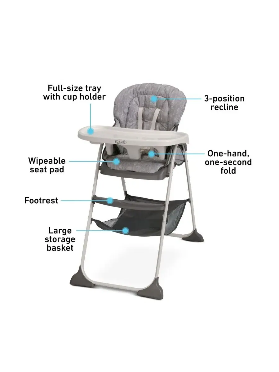 Детский стульчик для кормления Slim Snacker Graco — изображение 2 из 4