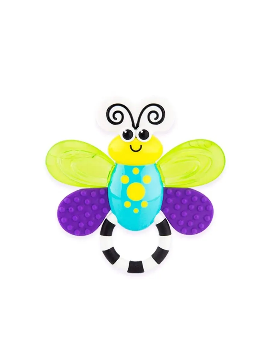 Прорезыватель для зубов Sassy Flutterby с наполнителем из воды, массажные резинки с различными