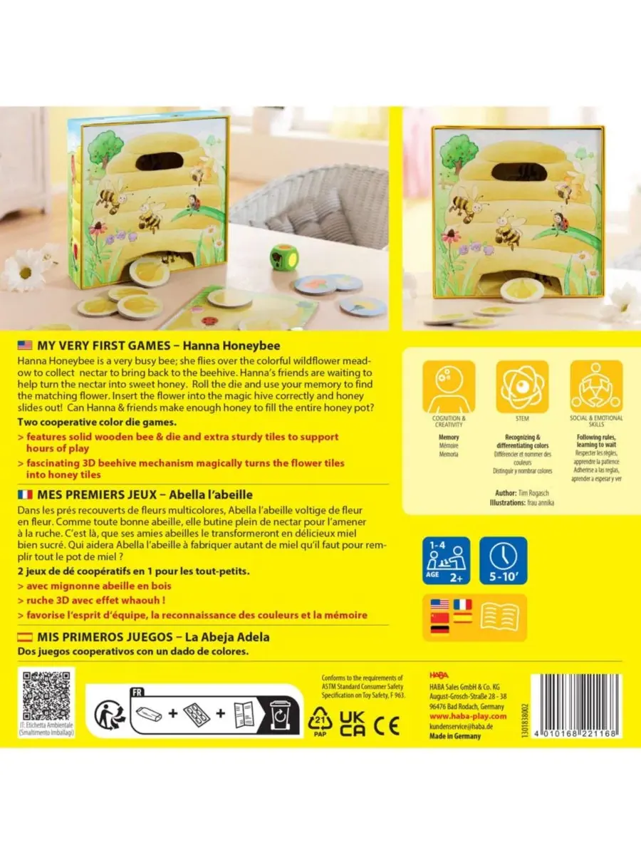 Настольная игра для малышей Hanna Honeybee Haba, Mutli — изображение 7 из 7