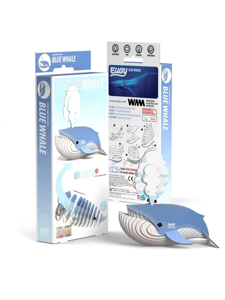 3D-пазл Blue Whale из картона Eugy, Open Miscellaneous