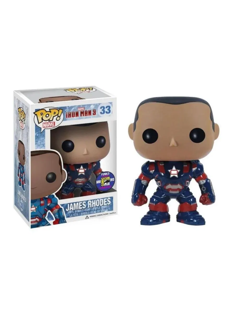 Фигурка Marvel Pop Vinyl: Железный человек 3, Джеймс Роудс, эксклюзив SDCC 2013, редкая версия Funko
