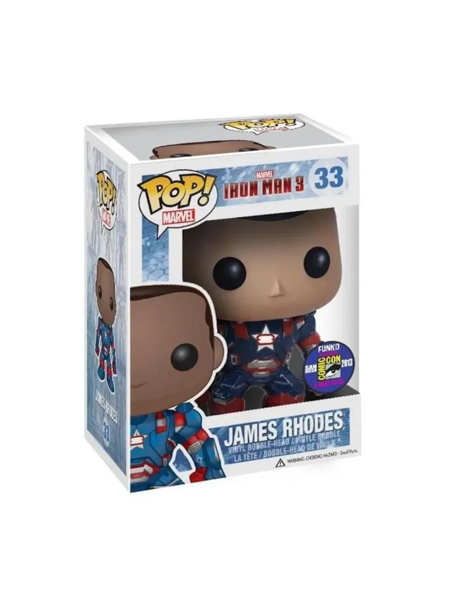 Фигурка Marvel Pop Vinyl: Железный человек 3, Джеймс Роудс, эксклюзив SDCC 2013, редкая версия Funko — изображение 3 из 7