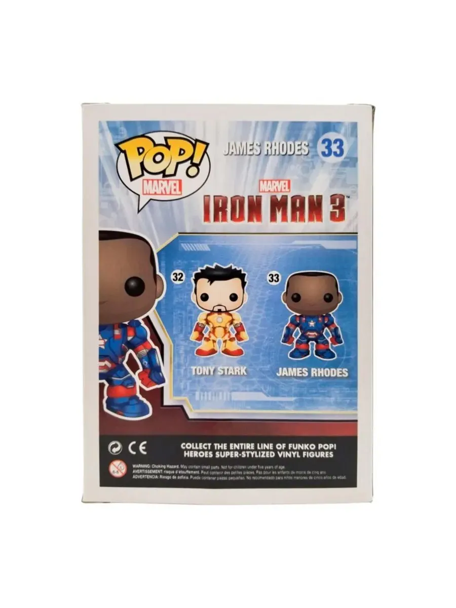 Фигурка Marvel Pop Vinyl: Железный человек 3, Джеймс Роудс, эксклюзив SDCC 2013, редкая версия Funko — изображение 5 из 7