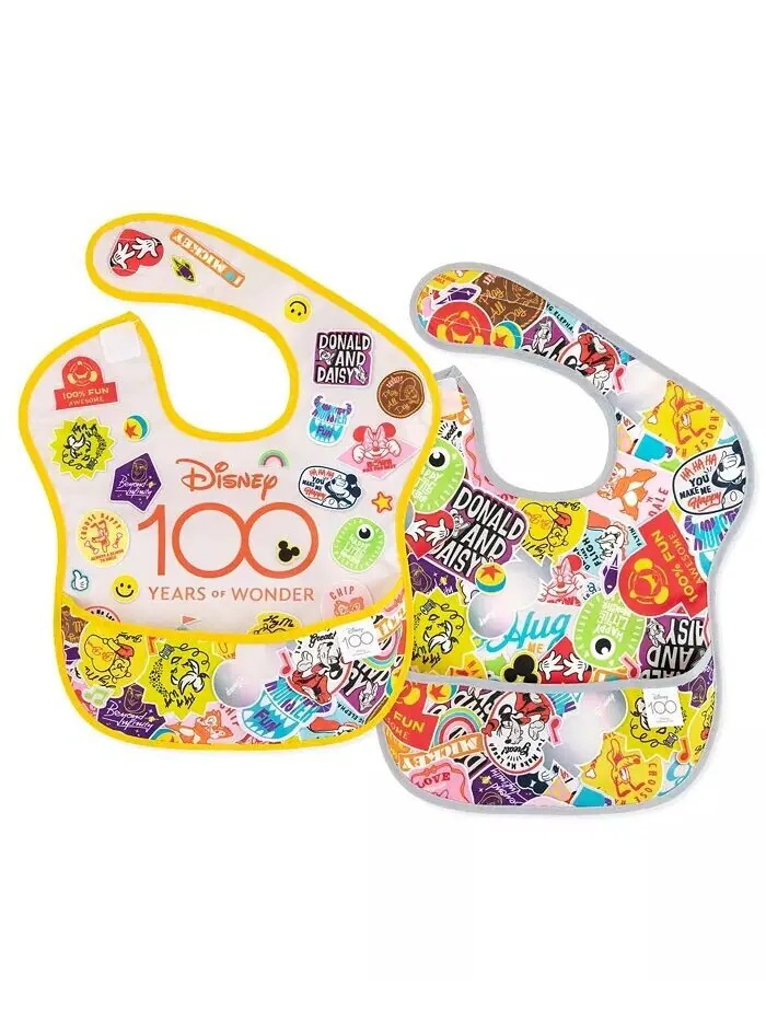 Супер нагрудники Baby Disney 100 Happy Faces, 2 шт Bumkins