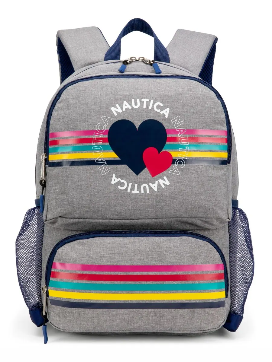 Детский школьный рюкзак, высота 40 см Nautica, цвет hearts