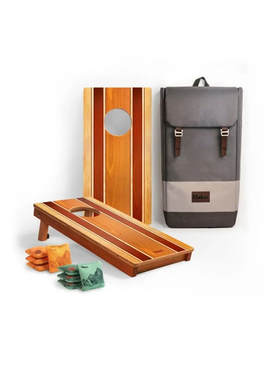 Набор для игры в корнхол 30x60 см, с твердой рамой из красного дерева, Classic Woody Elakai