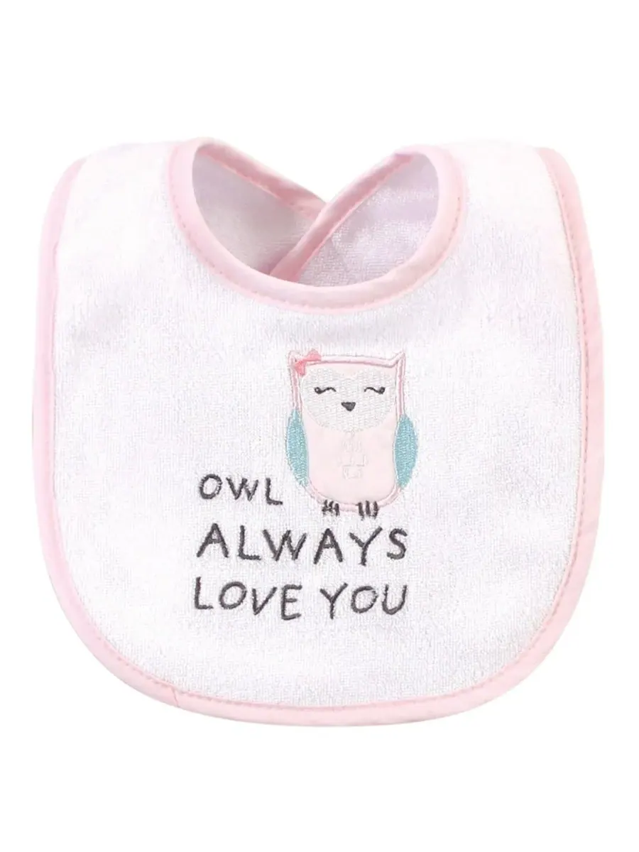 Слюнявчики из хлопка и полиэстера Hudson Baby, Owl Always Love You — изображение 3 из 9