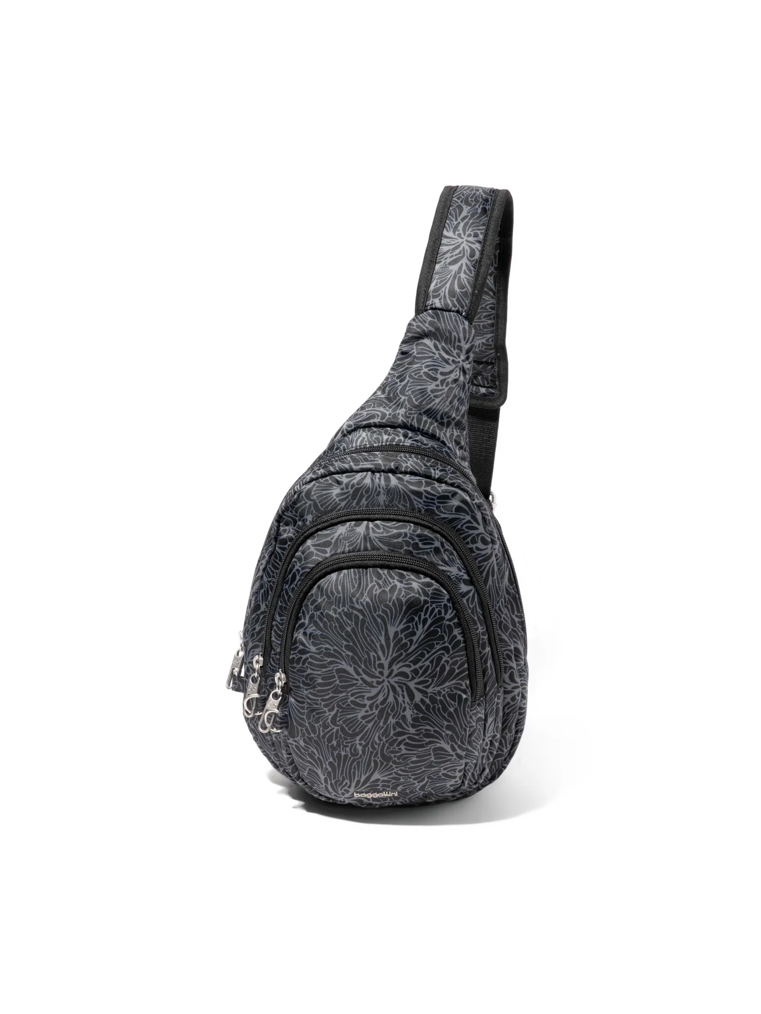 Рюкзак Baggallini Securtex Anti-Theft Triple Zip Sling — черный