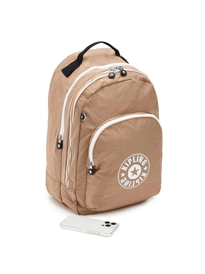Рюкзак женский Kipling Curtis Extra нейлон — изображение 3 из 5, бежевый