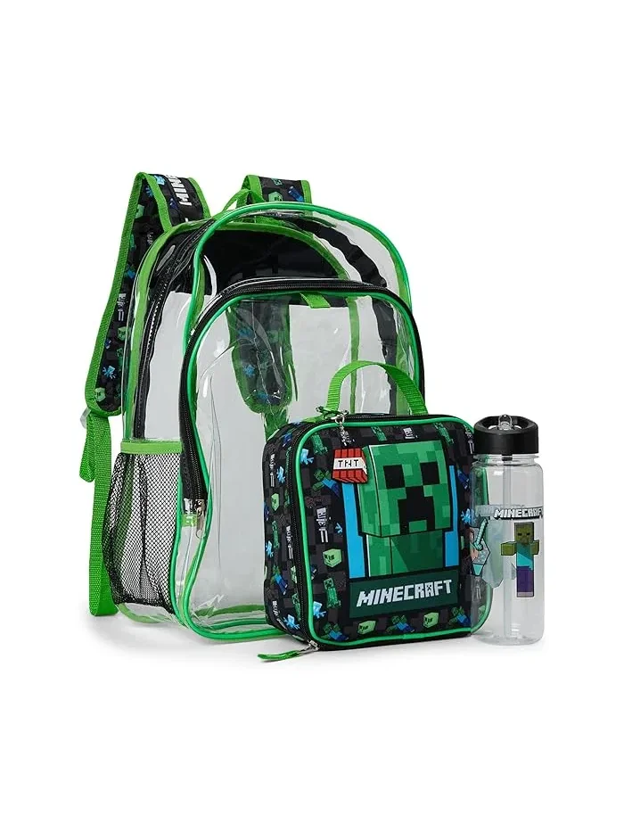 Рюкзак детский Minecraft Creeper 5-предметный набор BIOWORLD Kids — зеленый