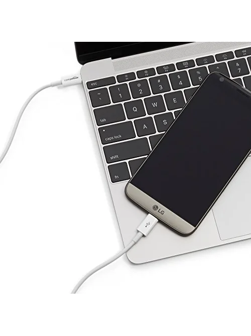 Amazon Basics — кабель USB-C, 6 футов — изображение 4 из 7, белый