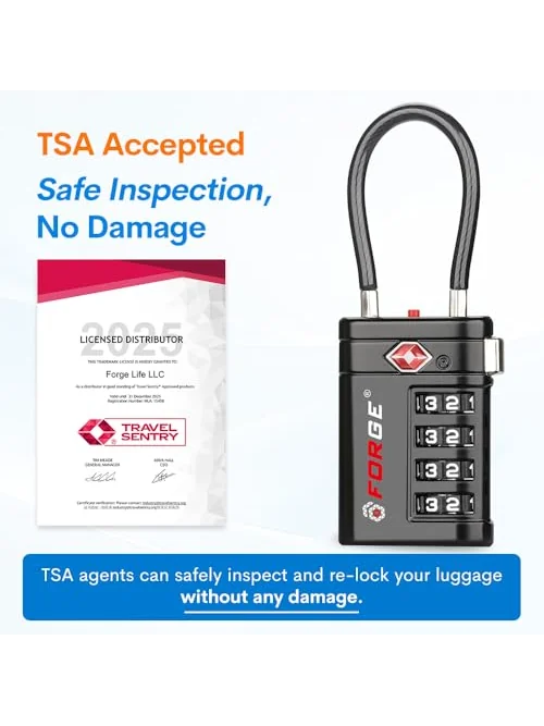Forge Open Alert TSA Одобренные Замки для Чемодана 2 шт — 2