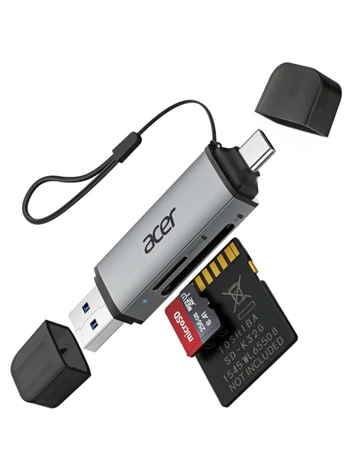 acer кардридер USB-C SD/MicroSD двойной слот — изображение 1 из 6, серый