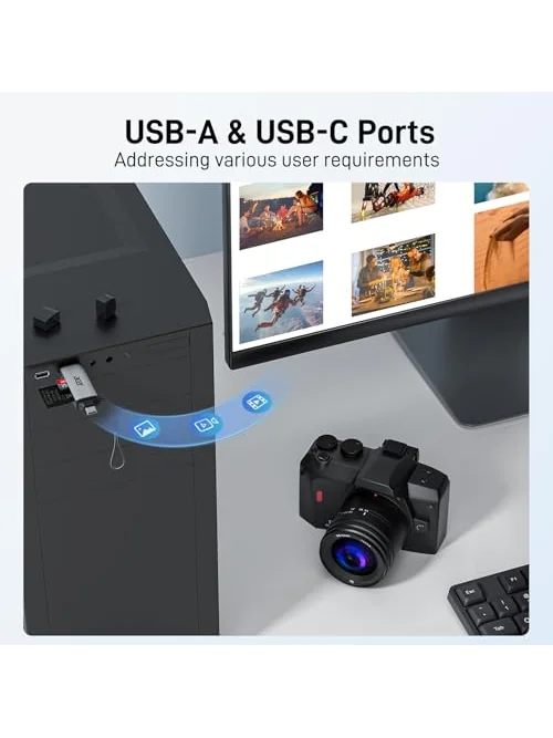 acer кардридер USB-C SD/MicroSD двойной слот — изображение 5 из 6, серый