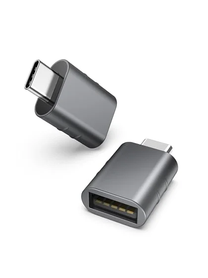Syntech USB-C на USB 3.0 переходник, 2 штуки, тёмно-серый — изображение 1 из 6