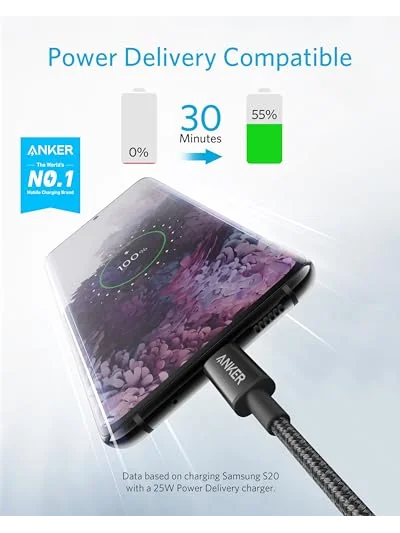 Anker кабель USB-C 60W 2м чёрный 2 шт — изображение 2 из 6, черный