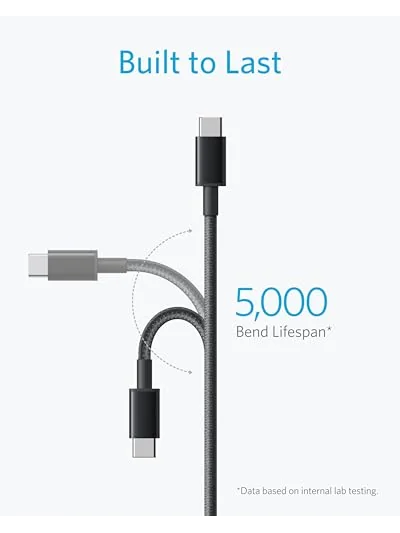 Anker кабель USB-C 60W 2м чёрный 2 шт — изображение 3 из 6, черный