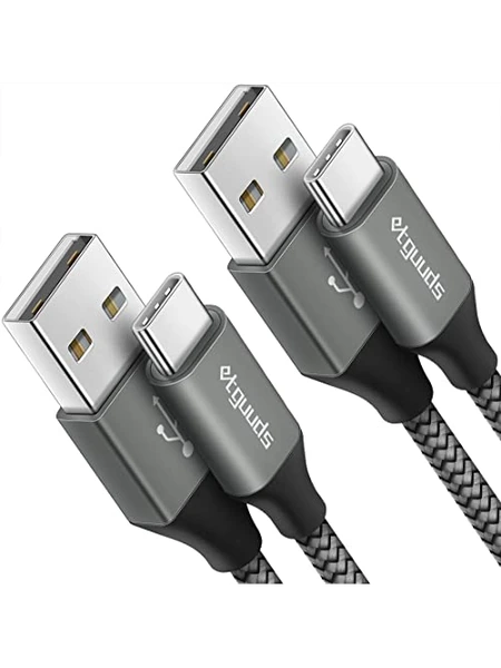 etguuds кабель USB-A на USB-C 3 фута 2 шт., быстрая зарядка