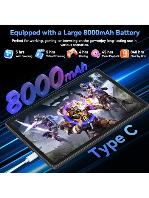 TABWEE T90 — планшет Android 16, 11 дюймов, 24GB RAM — 6