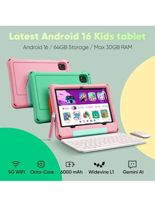 aiprotablet детский планшет 10 дюймов Android 16 с клавиатурой и стилусом — 2