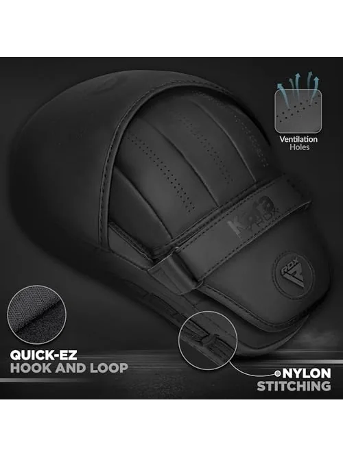 RDX лапы боксёрские curved focus mitts — изображение 4 из 6, черный