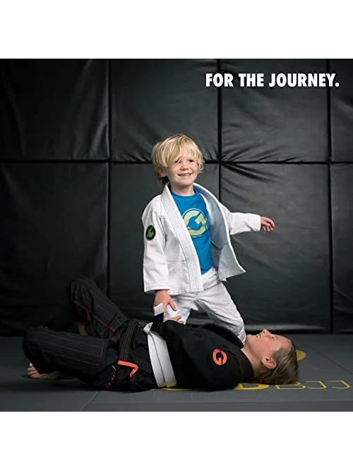 Детское кимоно для джиу-джитсу Gold BJJ, с белым поясом — изображение 4 из 6, чёрный или белый