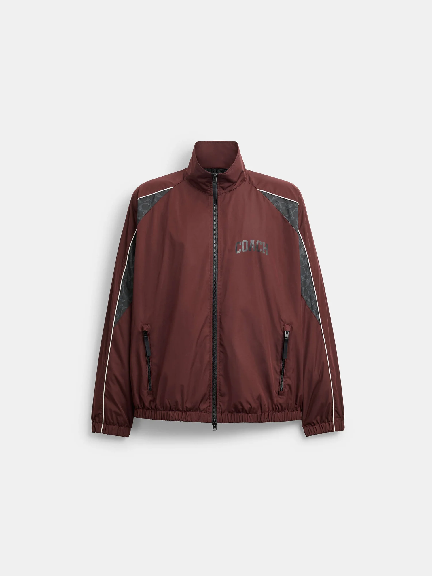 Мужская олимпийка Coach бордовая с логотипом — 3