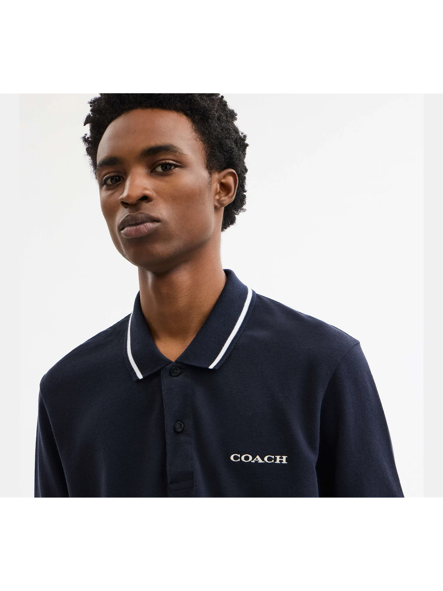 Поло Coach Signature с окантовкой — 2
