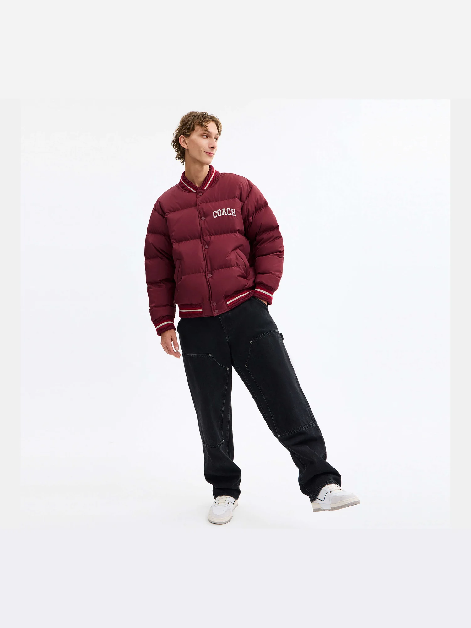 Пуховик-бомбер Coach Varsity из переработанного полиэстера — 8