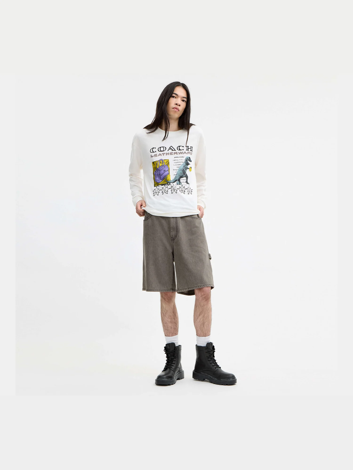 Джинсовые шорты Coach в скейтерском стиле — 16