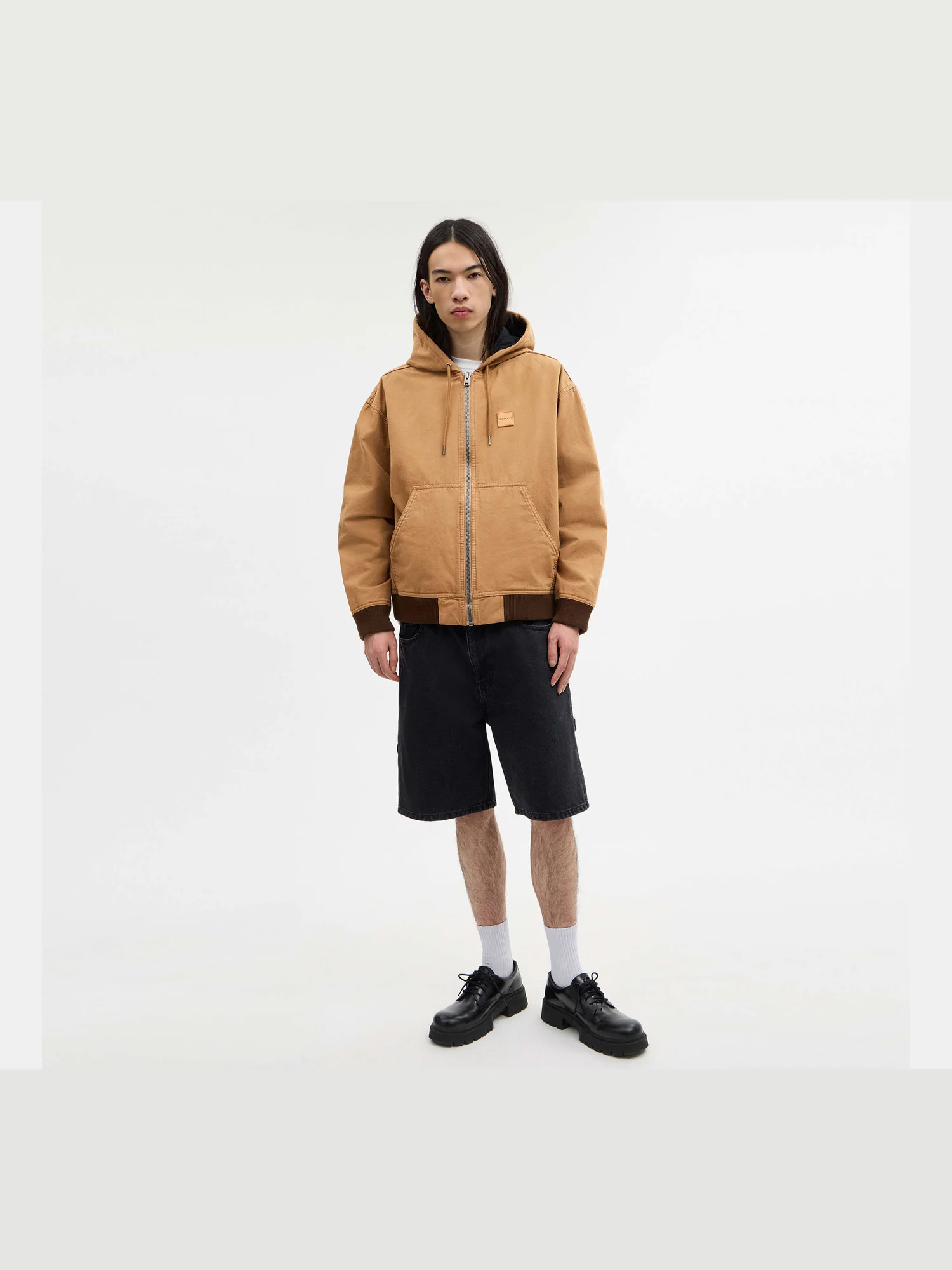 Худи Coach на молнии из хлопкового канваса — 13