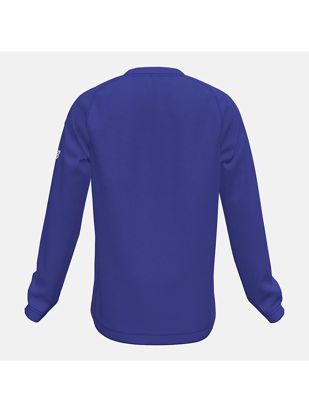 Детская толстовка New Balance Youth Pullover 2.0 синяя, вид сзади