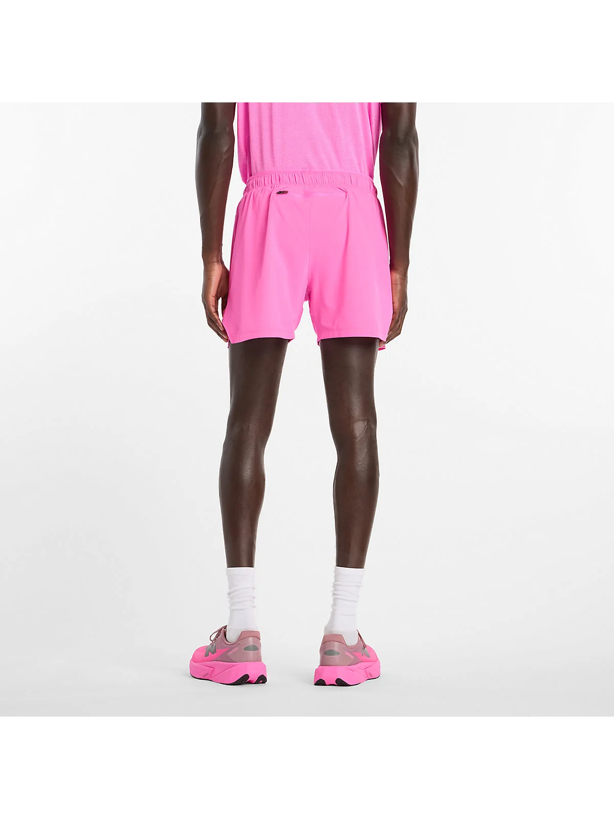 Беговые шорты New Balance RC Short 5" — изображение 4 из 7, неоновый розовый с серым
