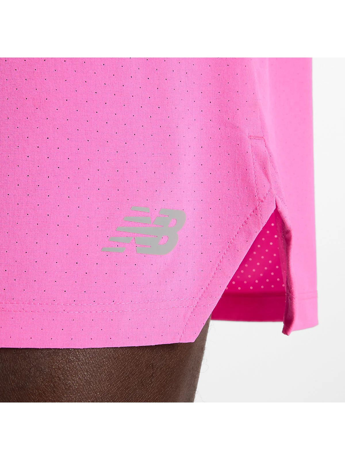 Беговые шорты New Balance RC Short 5" — изображение 6 из 7, неоновый розовый с серым
