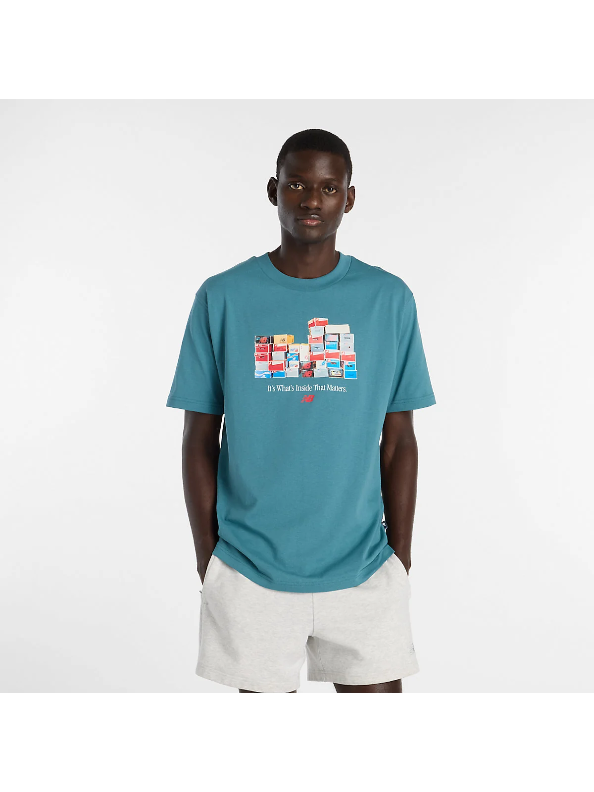 Футболка New Balance Boxes с принтом — 1