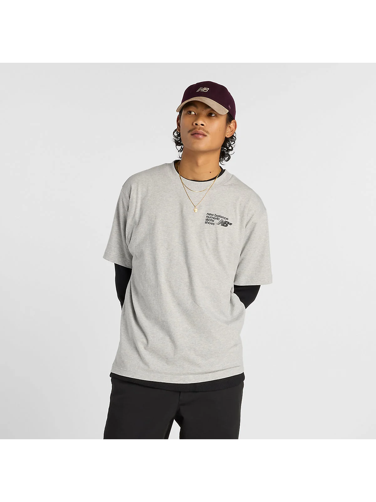 Футболка New Balance Numeric Small Logo серая — 1
