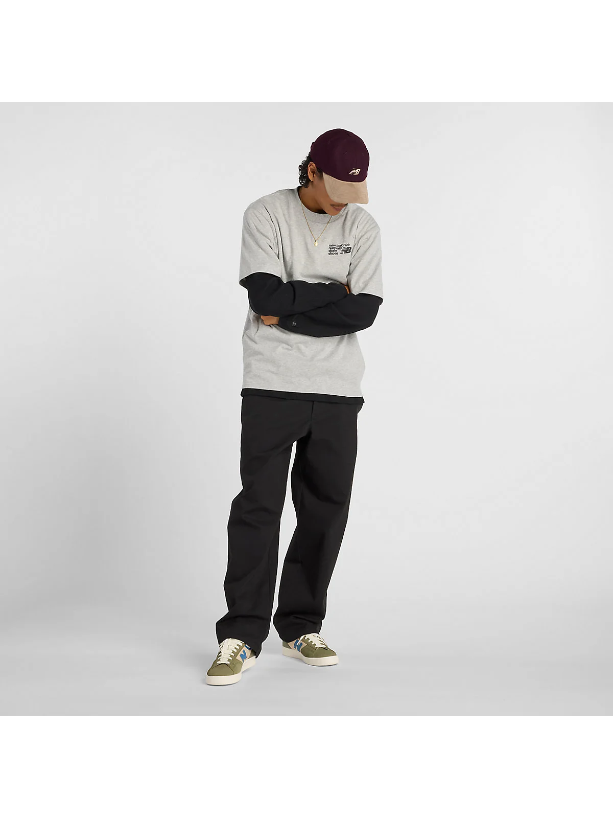 Футболка New Balance Numeric Small Logo серая — 2