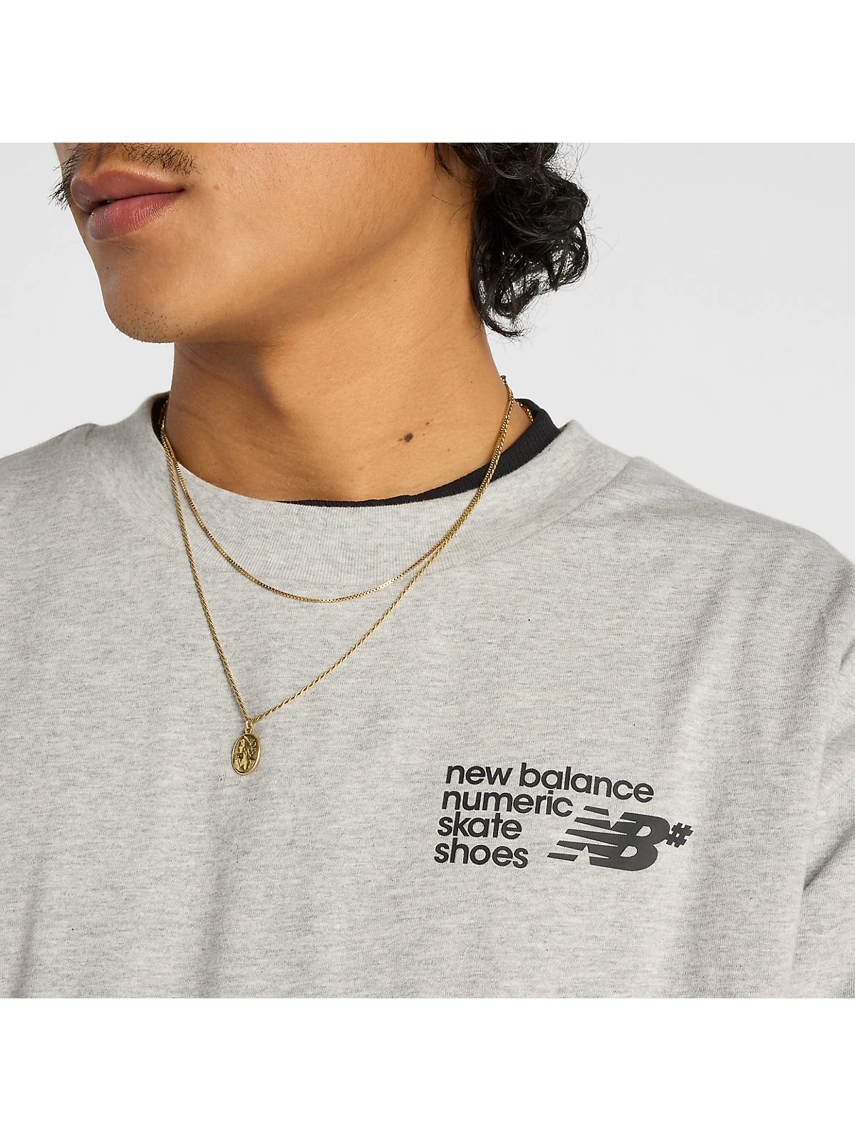 Футболка New Balance Numeric Small Logo серая — 3