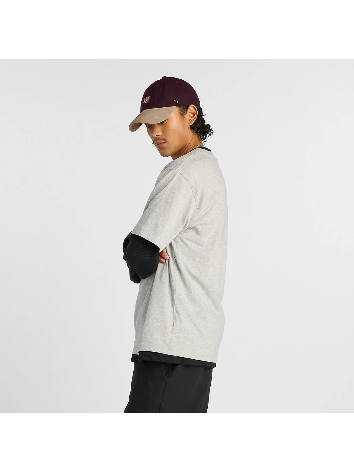 Футболка New Balance Numeric Small Logo серая — 5