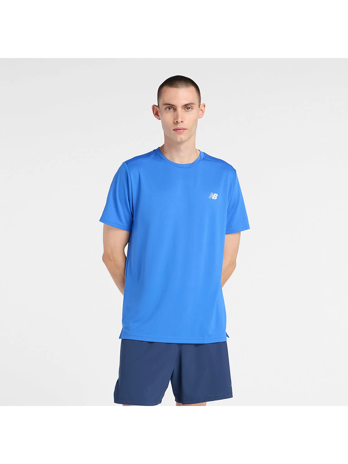 Футболка New Balance Sport Short Sleeve синяя — 1