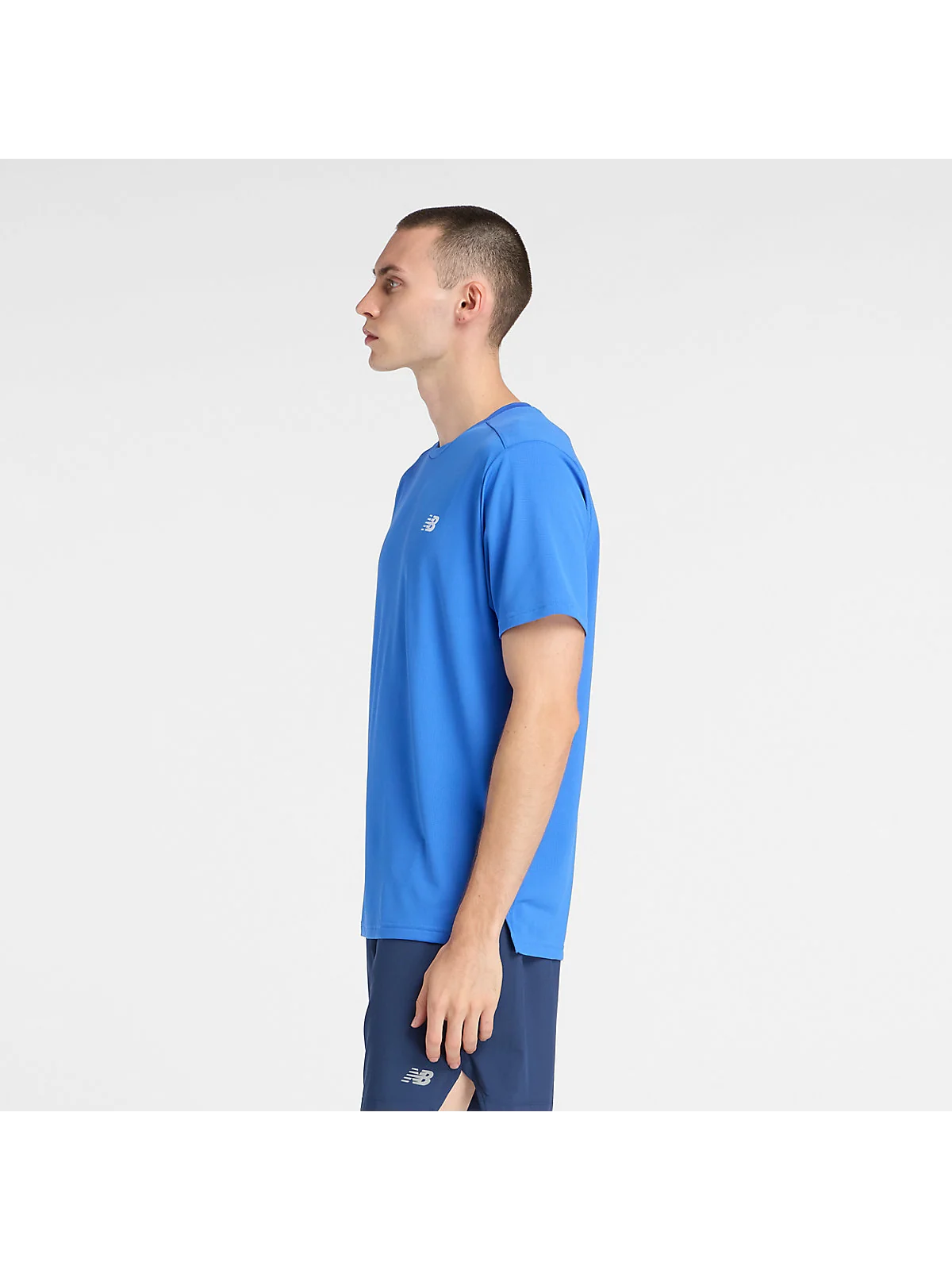 Футболка New Balance Sport Short Sleeve синяя — 4