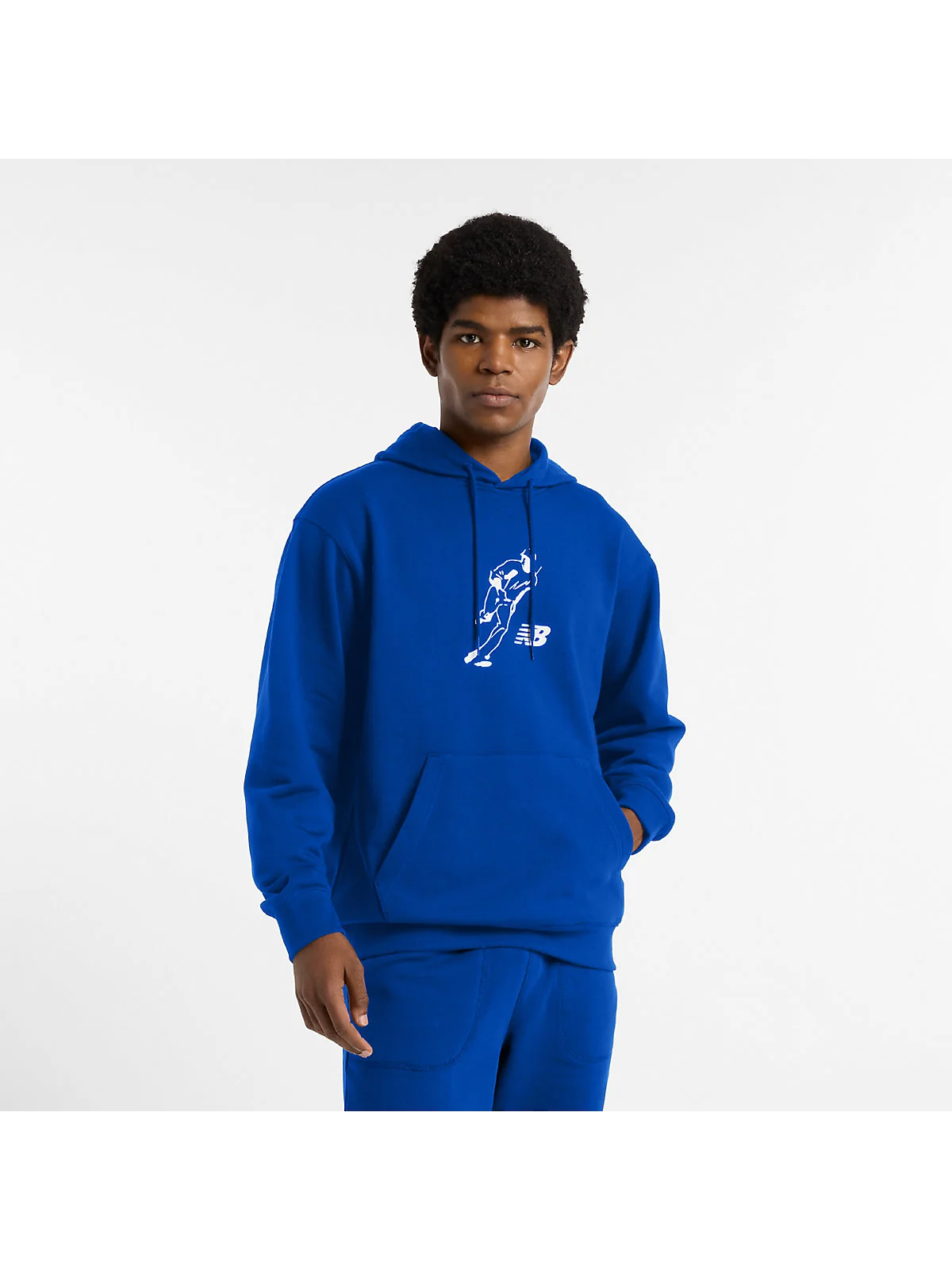 Худи New Balance Ohtani Logo Graphic синее — 1
