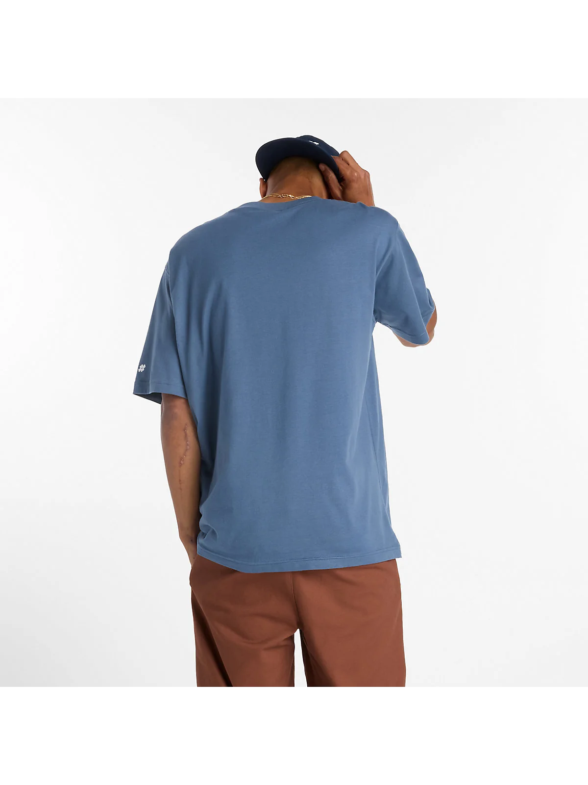Футболка New Balance Numeric Linear Logo синяя — 4