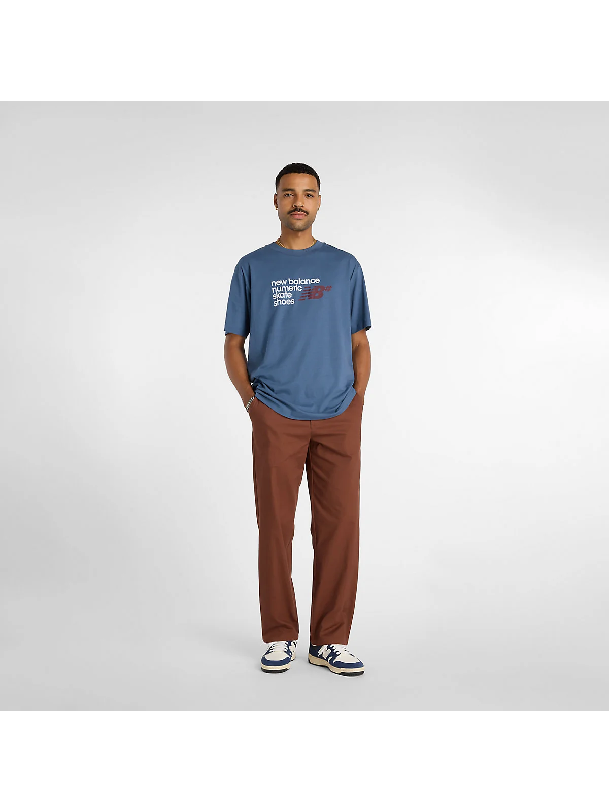 Футболка New Balance Numeric Stacked Graphic синяя — 2