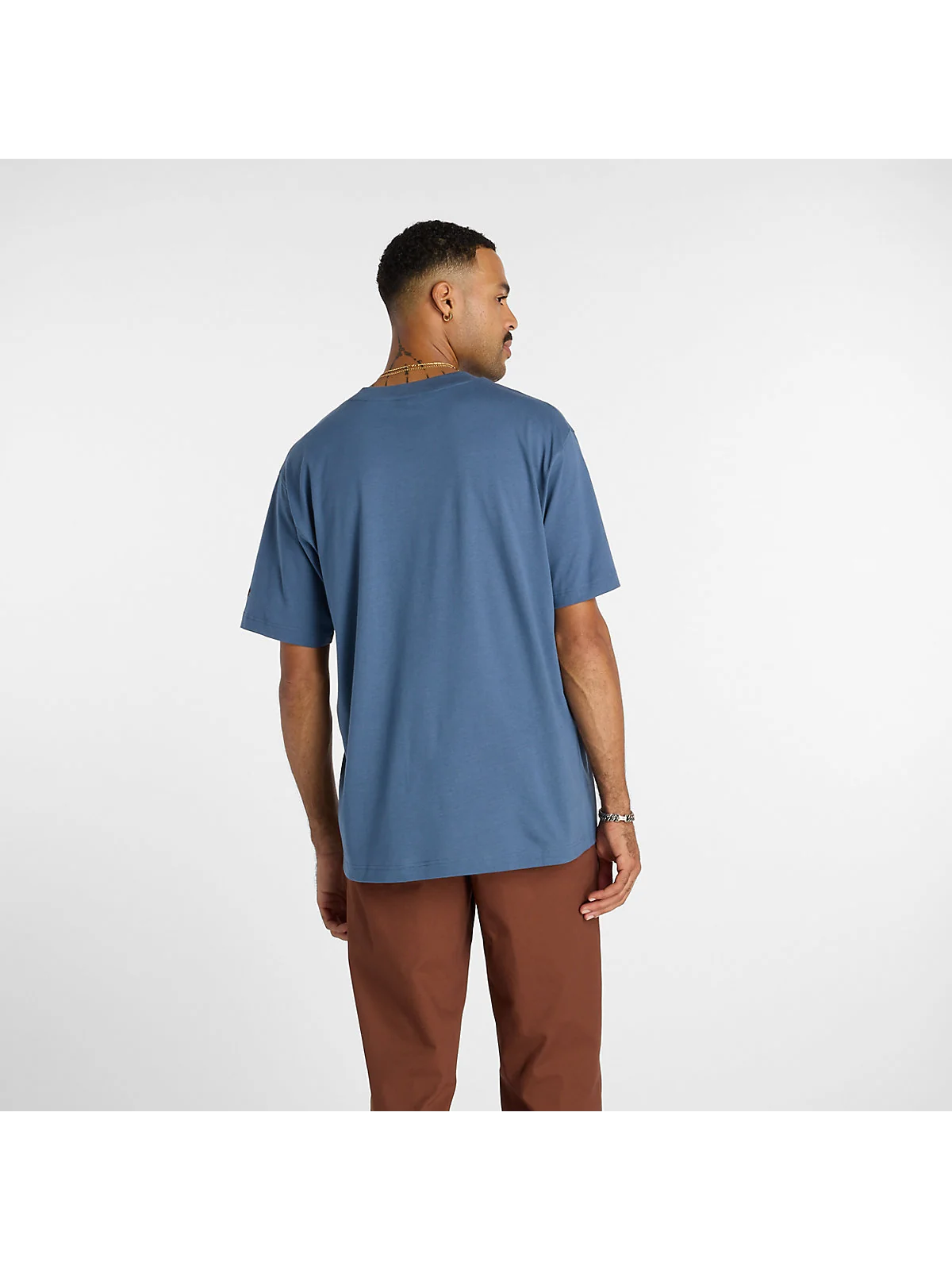 Футболка New Balance Numeric Stacked Graphic синяя — 4