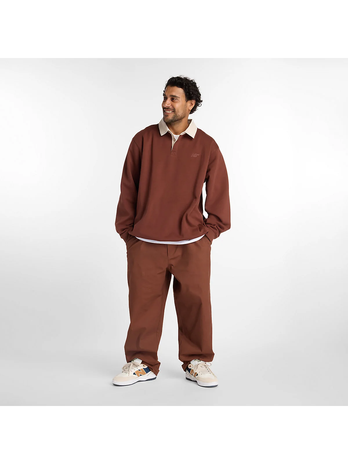 Рубашка регби New Balance Numeric Rugby коричневая — 2