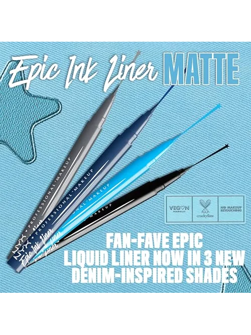 NYX PROFESSIONAL MAKEUP Epic Ink Liner подводка черная водостойкая — 7