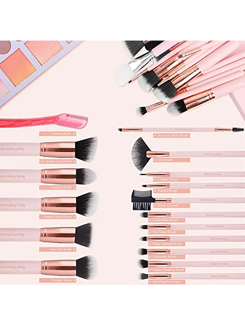 Набор кистей для макияжа 16 пр. Premium Synthetic Real Perfection с бритвой — изображение 2 из 6
